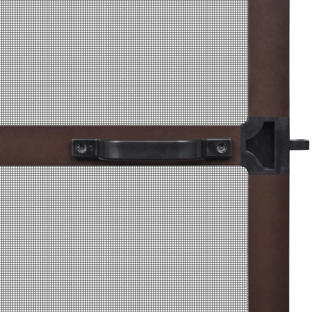 VIDAXL - Moustiquaire à charnières marron pour porte 100 x 215 cm - Brun - large