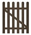 STELMET - Portillon clôture plate 120x100cm, marron. - vignette