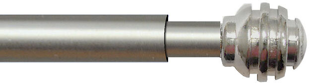 MOBOIS - Tringle 10mm boule striée extensible 40à65cm nickel mat - large