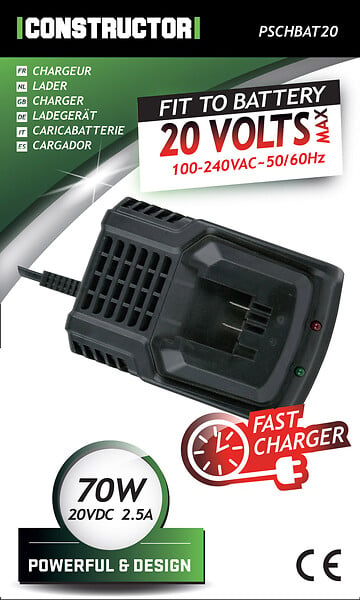 Set de démarrage: Chargeur 2A 36V + 1x batterie 36V 2.0Ah