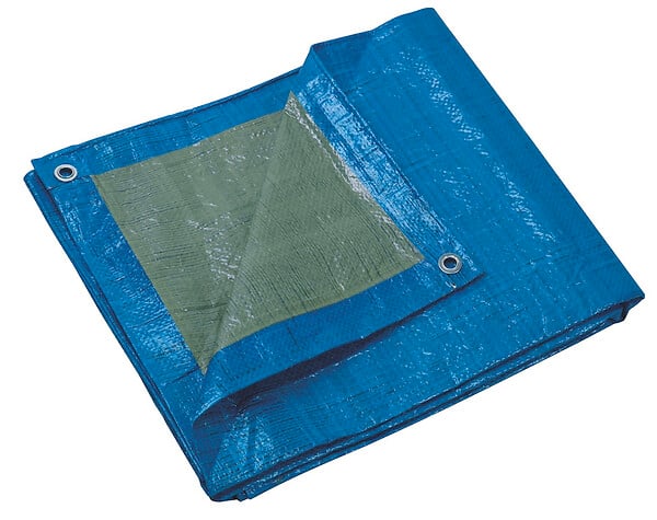 Bâche de Protection 10x15 m - TECPLAST 150MU - Bleue et Verte - Haute  Qualité - Bâche d'extérieur imperméable