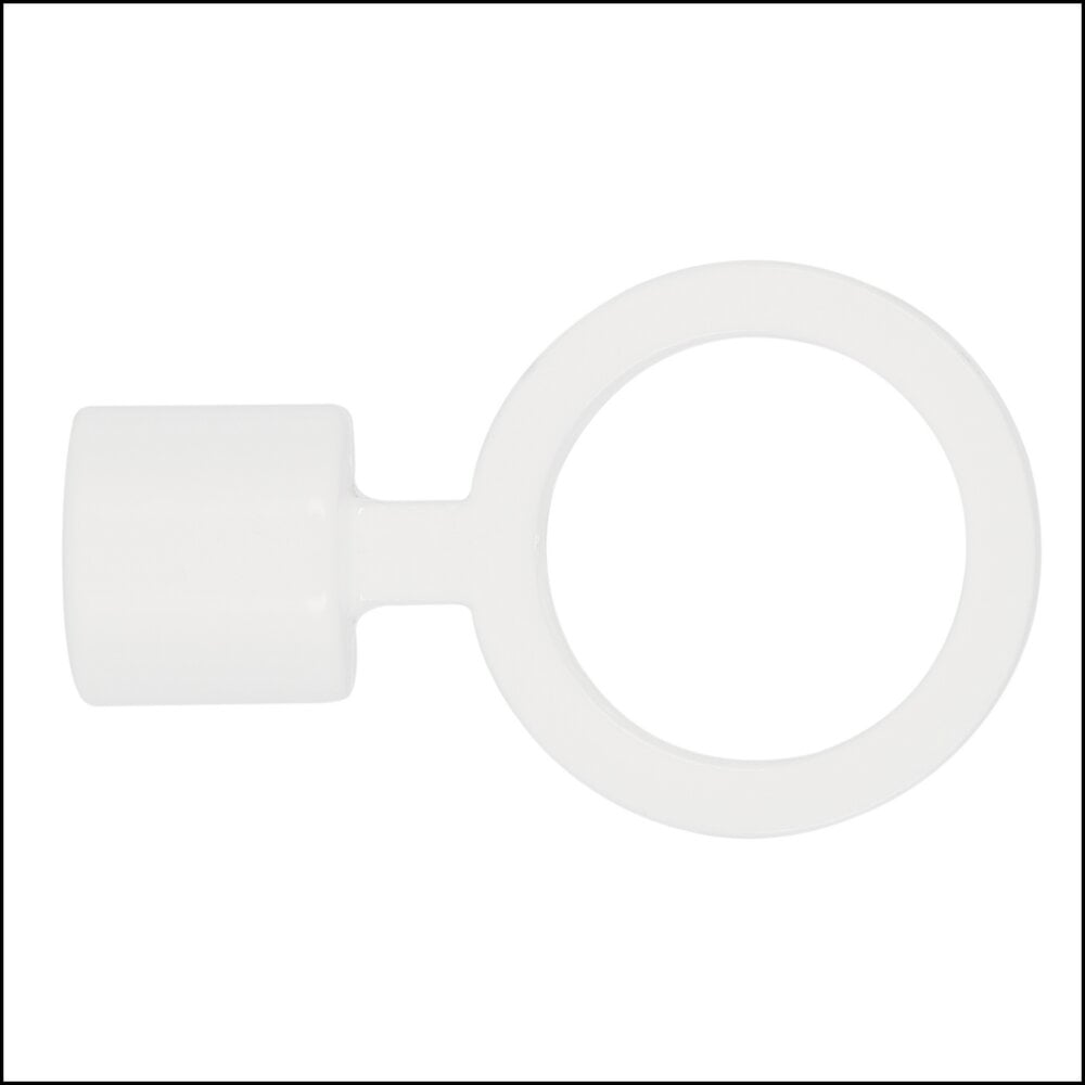 MOBOIS - Embout Rond Diamètre 16mm blanc brillant - large
