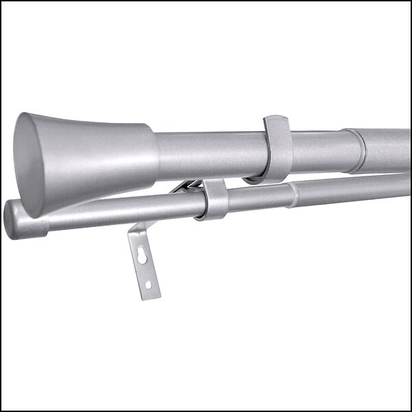 Kit double barre à rideaux avec embout pommeau - 200 à 370cm MOBOIS ...