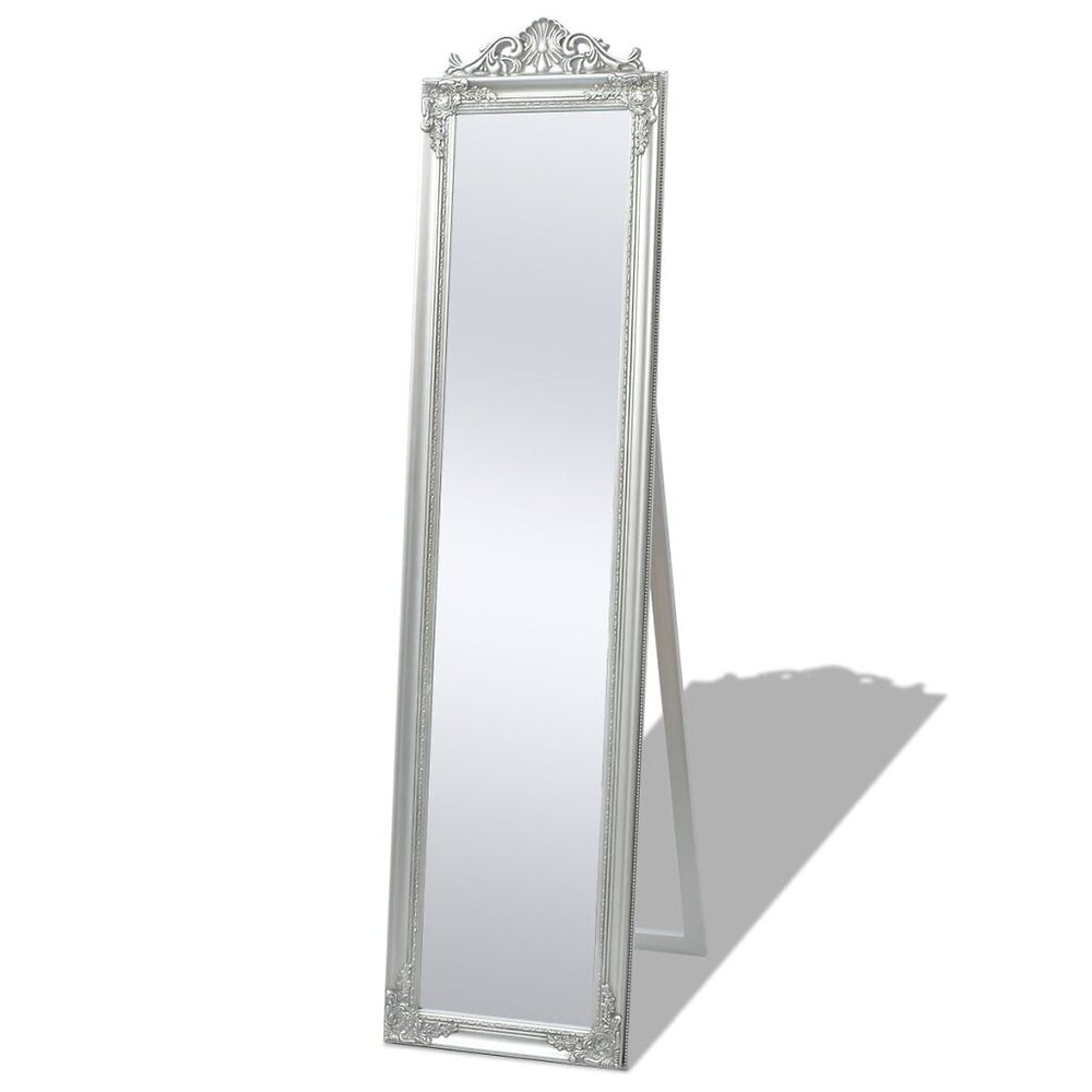 VIDAXL - Miroir sur pied Style baroque 160 x 40 cm Argenté - Argent - large