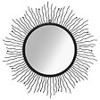 VIDAXL - Miroir mural Éclat de soleil 80 cm Noir - Maison et jardin - Décorations - Miroirs - Noir - Noir - vignette