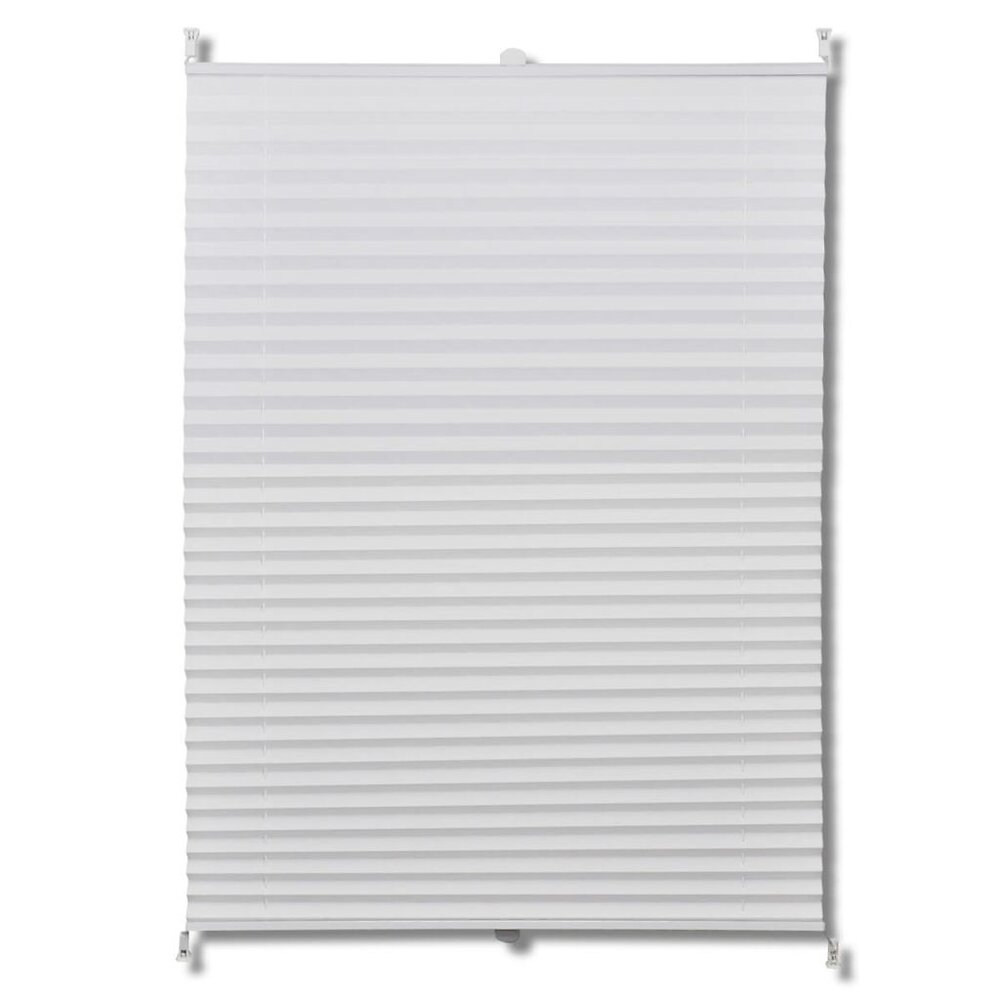 VIDAXL - Store plissé en blanc 80 x 150 cm - Blanc - large