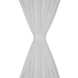 VIDAXL - 2 pcs Rideau à Passant Micro Satin Blanc 140 x 245 cm - Blanc - vignette