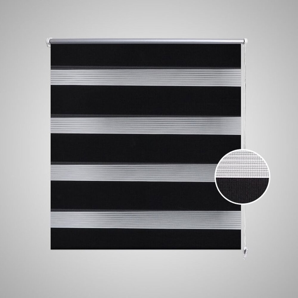 VIDAXL - Store enrouleur tamisant 140 x 175cm noir - Noir - large