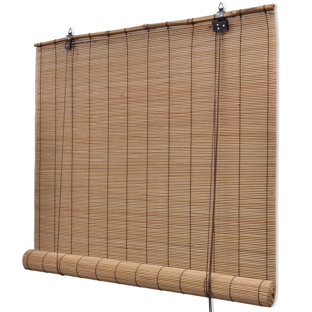 VIDAXL - Store roulant en bambou 140 x 220 cm Marron - Habillages de fenêtre - Stores vénitiens et stores en toile - Brun - Brun - large
