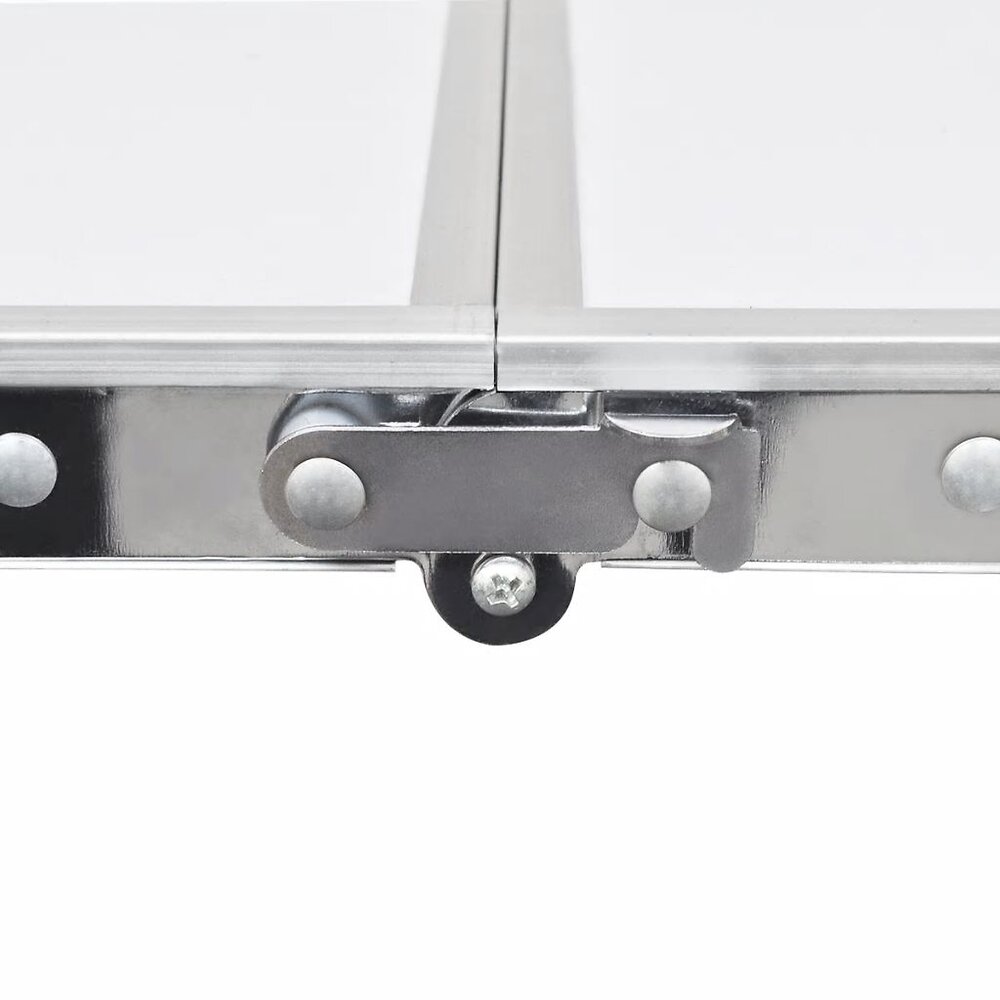 VIDAXL - Table pliante de camping en aluminium avec hauteur ajustable - 41326 - Blanc - large
