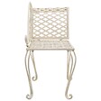 VIDAXL - Chaise longue de jardin Métal Antique Blanc Motif de rouleau - Sièges d'extérieur - Bancs d'extérieur - Blanc - Blanc - vignette