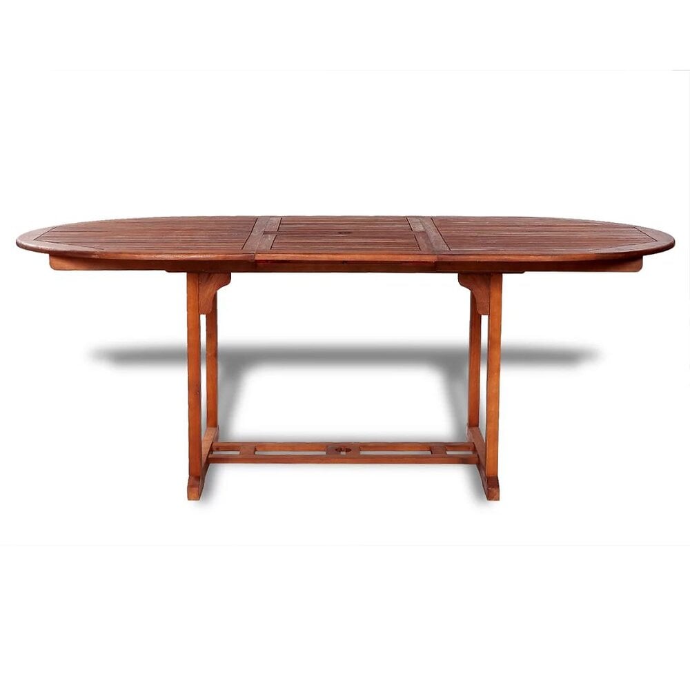 VIDAXL - Table de salle à manger d'extérieur extensible en bois d'acacia - Brun - large