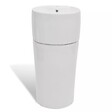 VIDAXL - Vasque à trou de trop-plein/robinet céramique Blanc pour salle de bain - Blanc - vignette