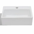 VIDAXL - Lavabo carré à trou pour robinet Céramique Blanc - Blanc - vignette