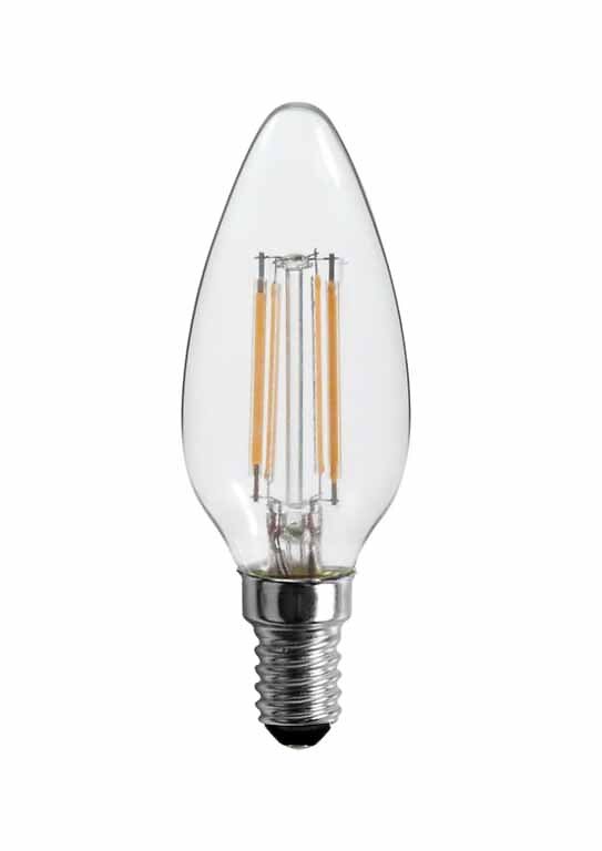 FOX LIGHT - Ampoule Led Filament Flamme E14 4w 360°   3000k  470lm - large