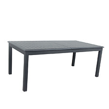 AVRIL PARIS Table de jardin extensible aluminium 220/320cm + 10 Fauteuils ...