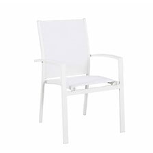 AVRIL PARIS Table de jardin extensible aluminium 270cm + 10 fauteuils emp ...