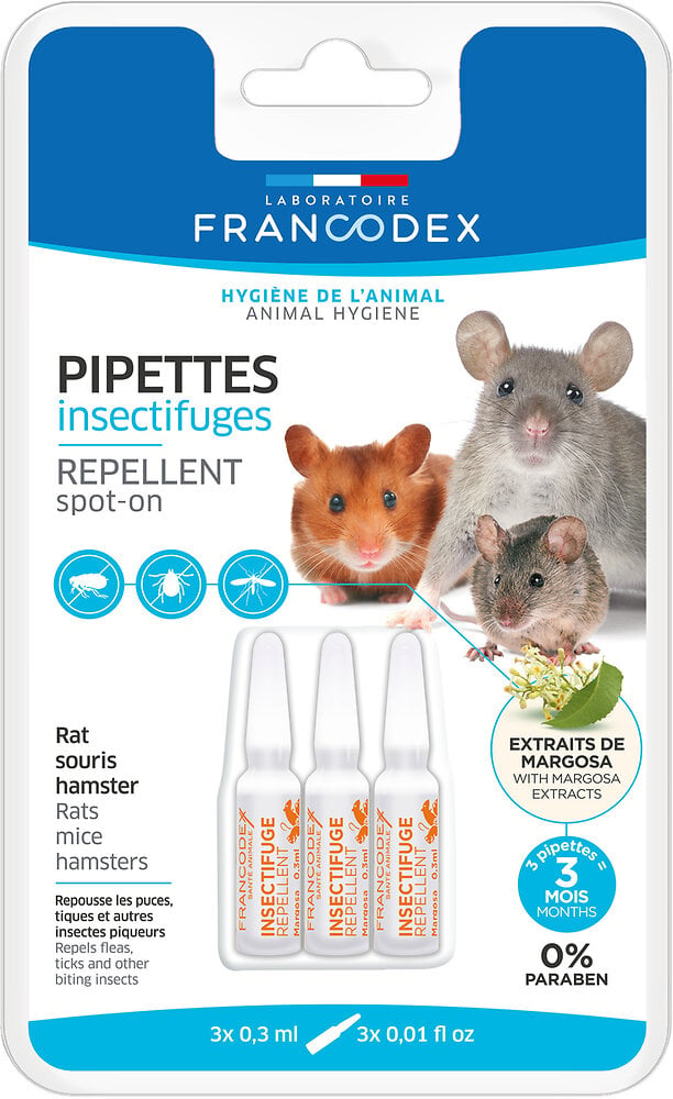 FRANCODEX - PIPETTES INSECTIFUGES POUR RAT, SOURIS ET HAMSTER x3  - large