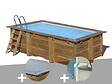GRE - Kit piscine bois Gré Marbella 4,20 x 2,70 x 1,17 m + Bâche hiver + Alarme - vignette