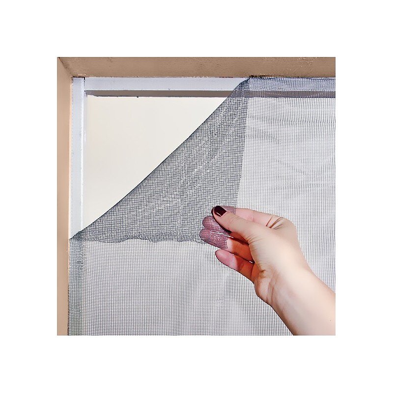 VOLET-MOUSTIQUAIRE - Moustiquaire repositionnable Tulle 130 cm x 150 cm coloris Gris - large