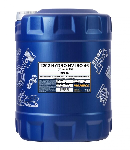 1 litre d'huile hydraulique HV ISO 46 adapté pour AL-KO Fendeuse à bois