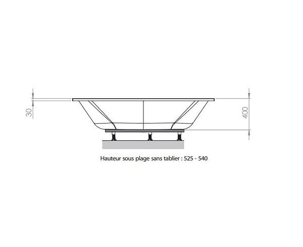 Baignoire Rectangulaire Double Dos Diva Duo X Cm Bricomarch