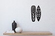 HOMEMANIA - Décoration Murale Masques - Art Mural - Pour Le Salon, La Chambre À Coucher - Acier Noir, 30 X 0,15 X 48 Cm - vignette