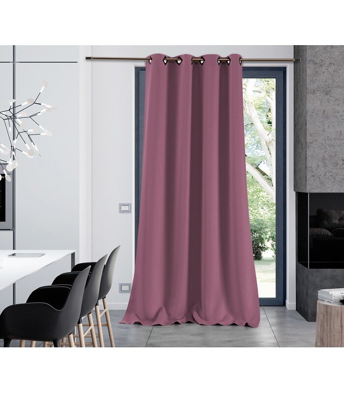 HOME STYLE FRANCE - Rideau Occultant "urban" - Rose Fonce - 140x250cm - large