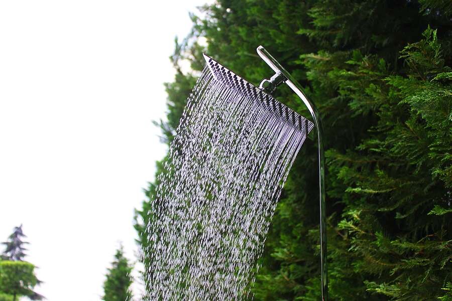 COLORTAP - Douche De Jardin Showerpoint Bronze Métallique - 220 Cm - Aluminium - Mixeur Chaud/froid - large