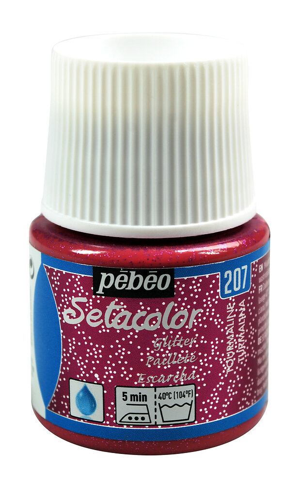 PEBEO - Setacolor tissus clairs pailletes 45ml tourmaline - large