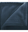 ATMOSPHERA - Plaid Flanelle Bleu égéen 125 x 150 cm - vignette