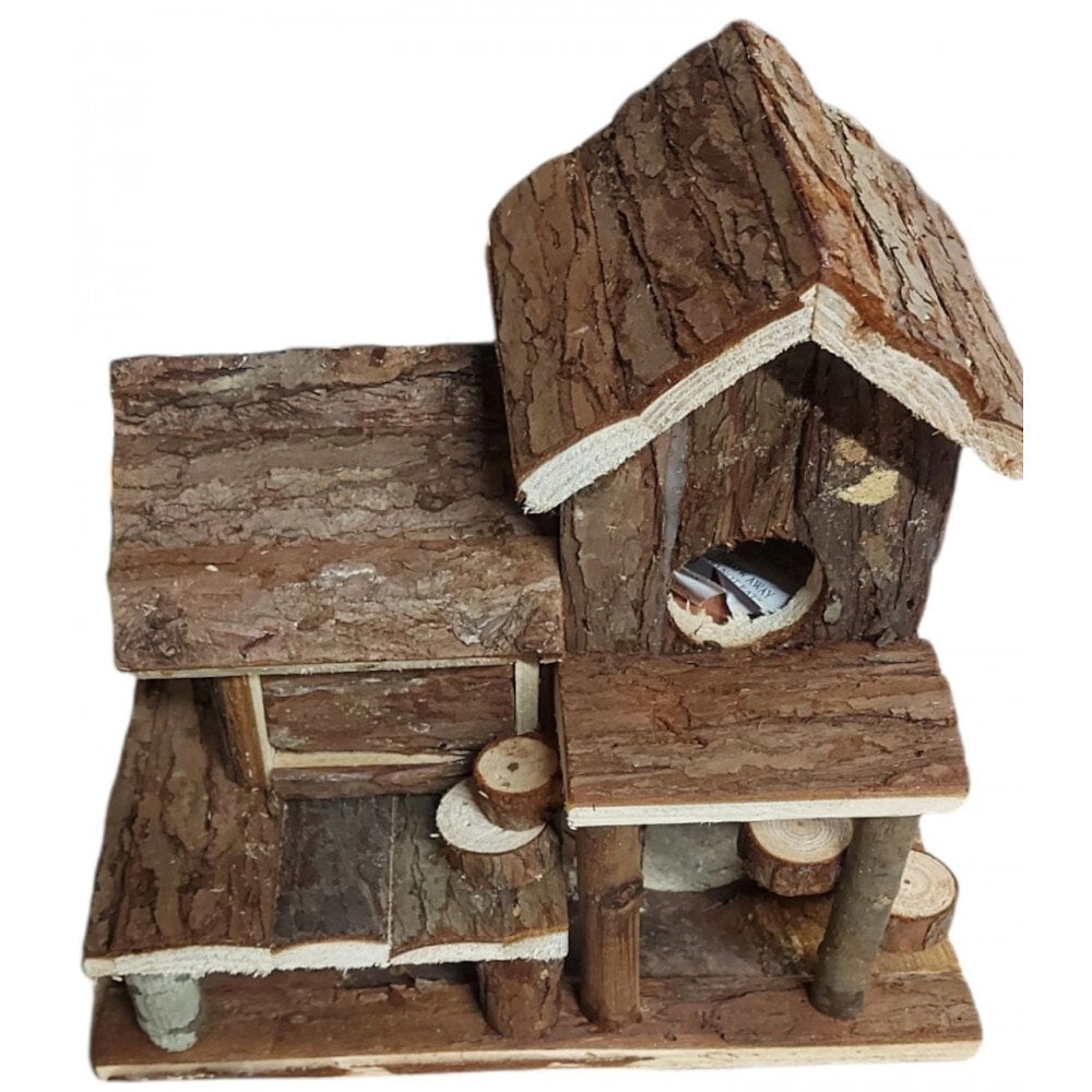 ANIMALLPARADISE - Maison Birte en bois naturel pour petit rongeurs. - large