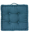 ATMOSPHERA - Coussin de Sol  en Coton Bleu 40 x 40 cm - vignette