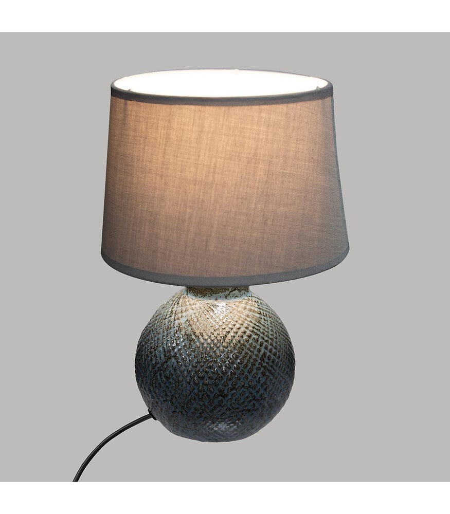 lampe à poser pied boule en céramique h 28.5 cm