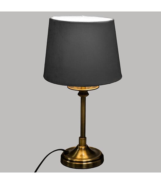 Lampe à poser Touch H. 24 cm BALTIK Noir & Naturel - Lampe à poser BUT