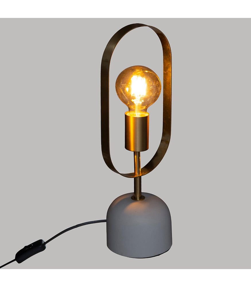 lampe à poser en métal doré et base effet marbre h 44 cm