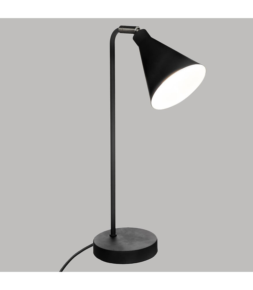 lampe à poser en métal noir h 45.5 cm