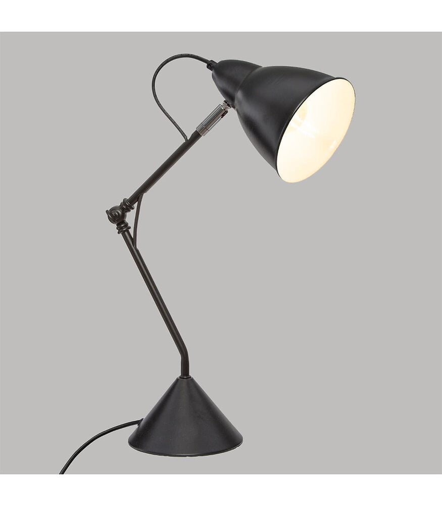 lampe en métal noir réglable en hauteur h 62 cm