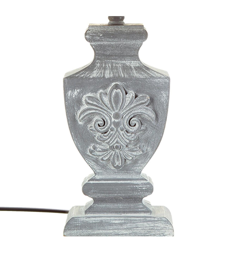 lampe à poser en bois gris patiné h 54 cm