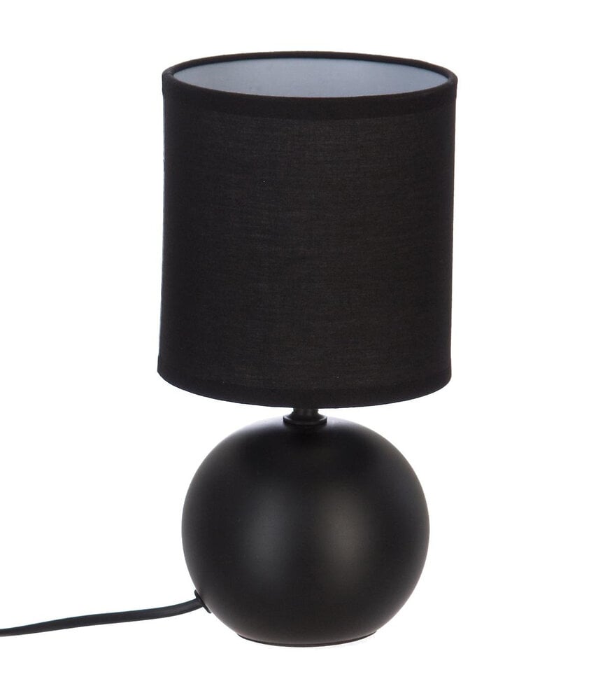lampe en céramique pied boule noir mat