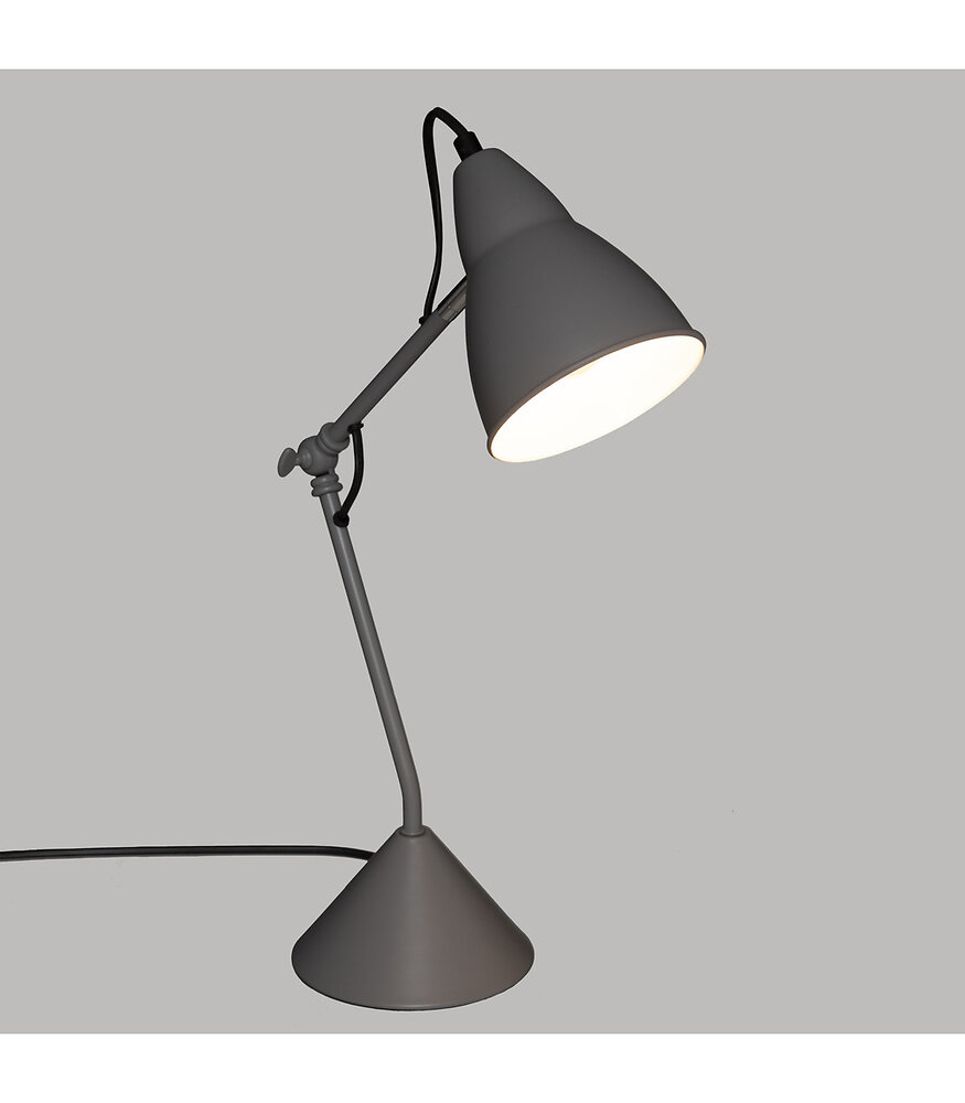 lampe en métal gris réglable en hauteur h 62 cm