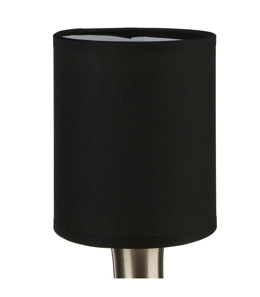lampe tactile noir et chrome h 28 cm