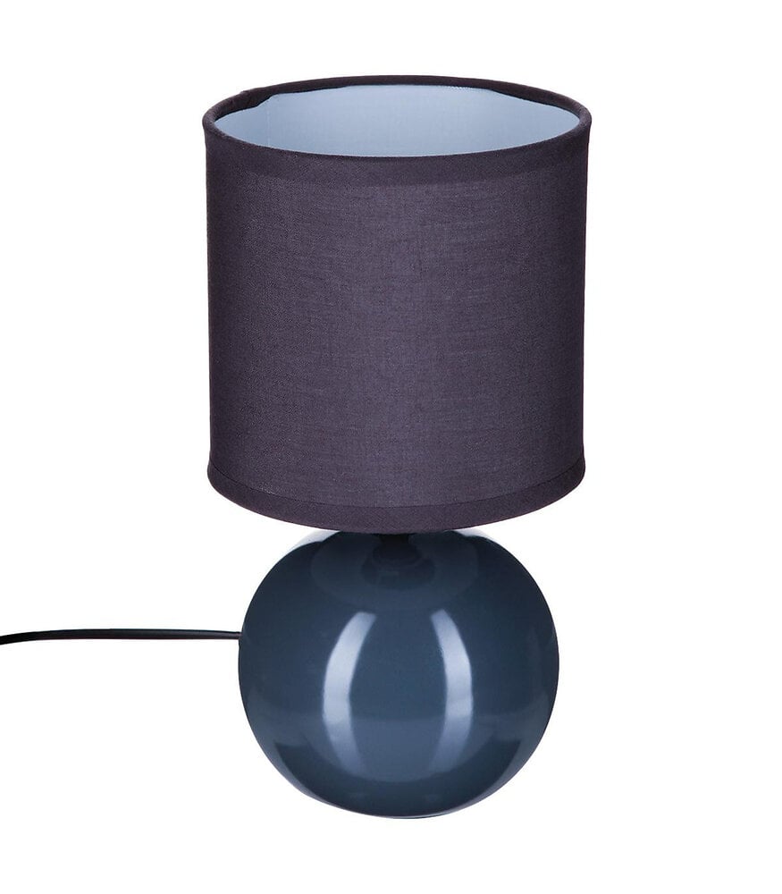 lampe en céramique pied boule gris brillant