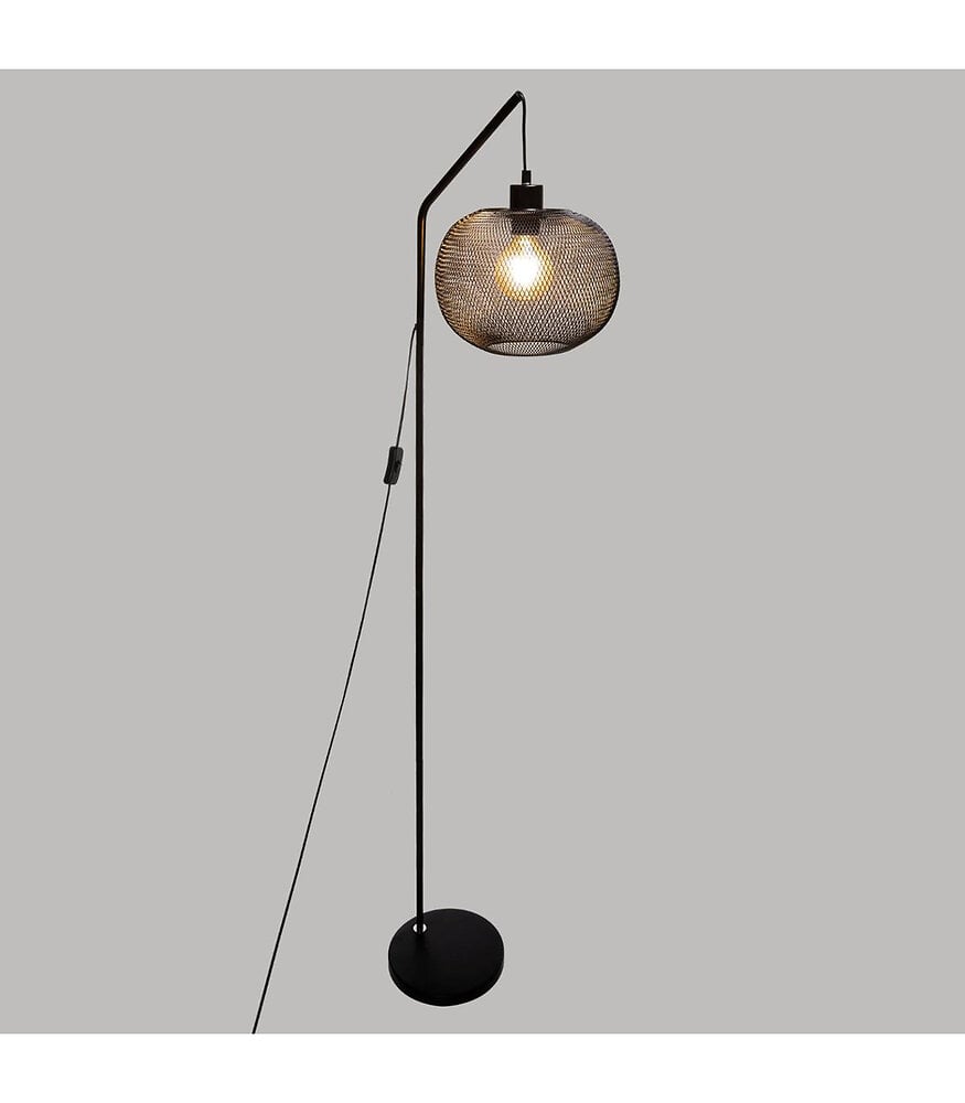 lampadaire arc en métal noir h 157.5 cm