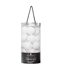 Guirlande décorative à piles 16 LED Boules en Coton Blanc D 3,5 x L 255 cm