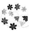 ATMOSPHERA - Guirlande décorative lumineuse 10 LED Fleurs noires et blanches - vignette
