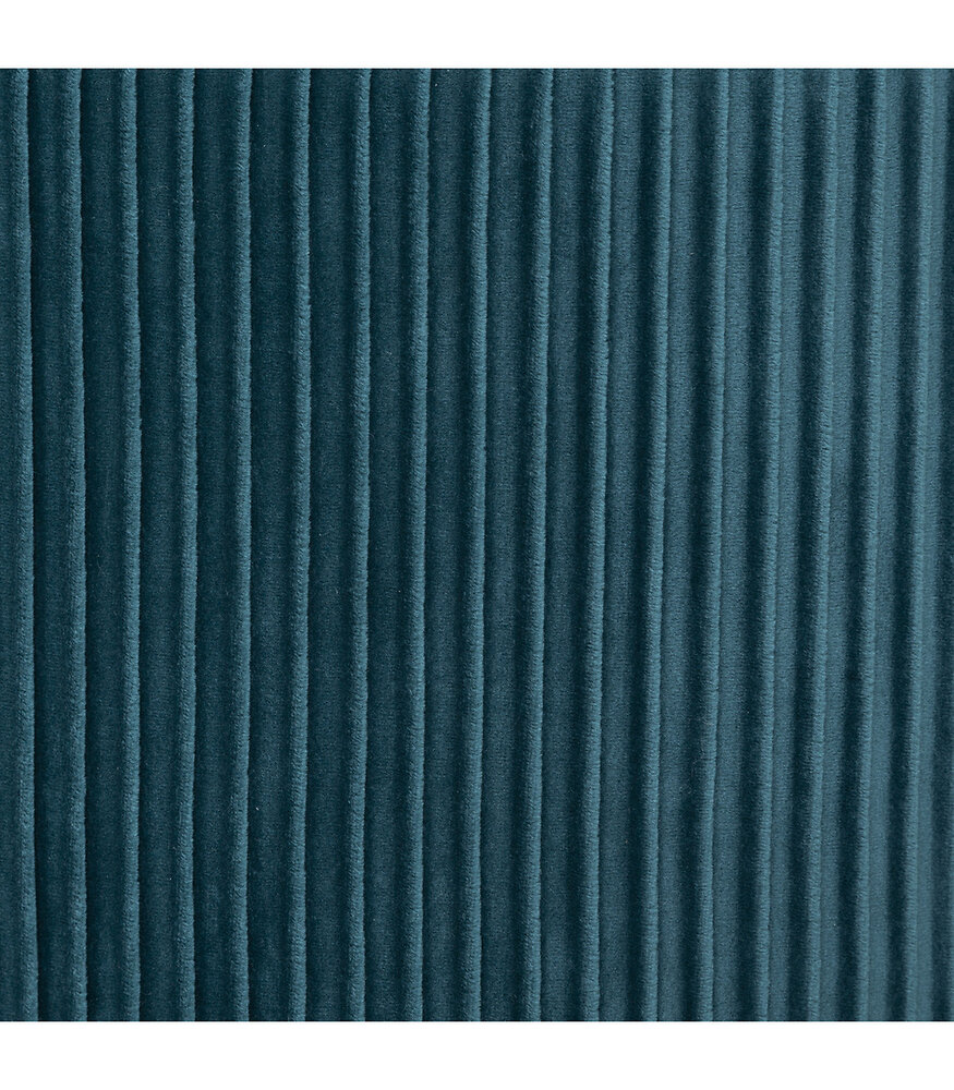 ATMOSPHERA - Pouf en Velours Bleu canard D. 31 x H. 38 cm - large