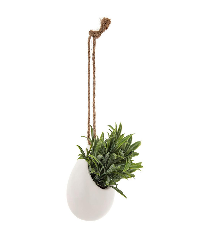 Mini Plante artificielle à suspendre Pot en céramique H 11 cm | Bricomarché