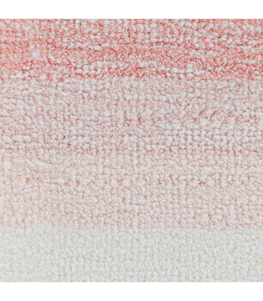 TENDANCE - Tapis de salle de bain dégradé Rose en Microfibre et dessous en latex 50 x 70 cm - large