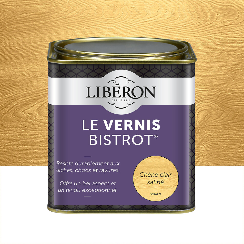 LIBERON - Vernis Bistrot Satin Chêne clair Pot 0.5l - large
